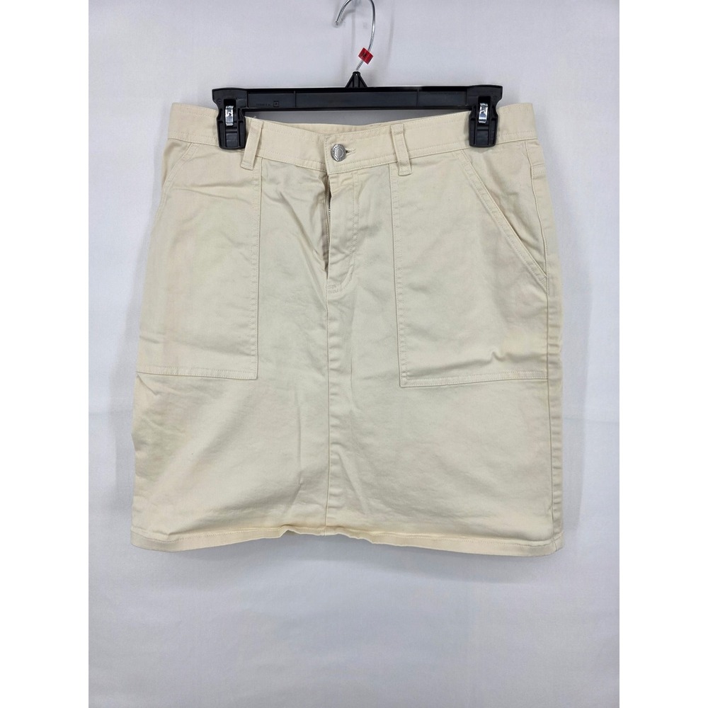 Lauren Ralph Lauren Cream Beige Cotton Twill Utility Mini Skirt Womens Size 8